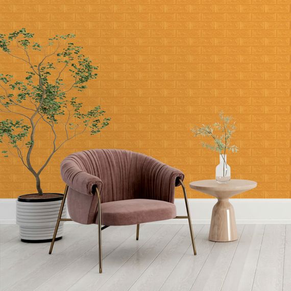 3D панель самоклеюча 700х770х5мм цегла Золото (011-5) SW-00000147 | Зображення 4