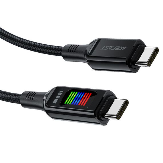 Дата кабель Acefast C7-03 USB-C to USB-C zinc alloy (1.2m) Black | Зображення 6