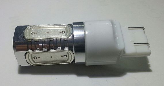 Світлодіодна Автолампа 7443-W21 / 5W-T20, 6,0W RED (200Lm), безцокольна двоконтактна