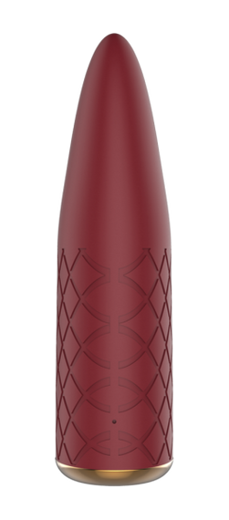 Компактный вибромассажер с рельефной поверхностью Dream Toys Marly, бордовый, 11 х 4 см sexstyle | Зображення 3