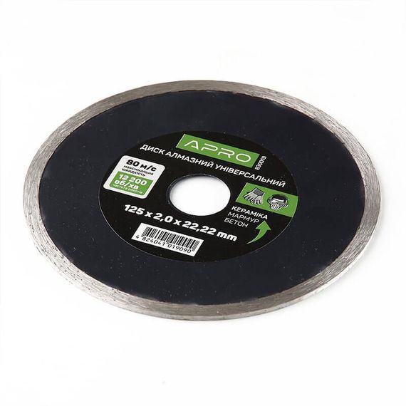 Диск для бетону 125х2,0мм (22-24%) Суцільний APRO 8300191 | Зображення 1