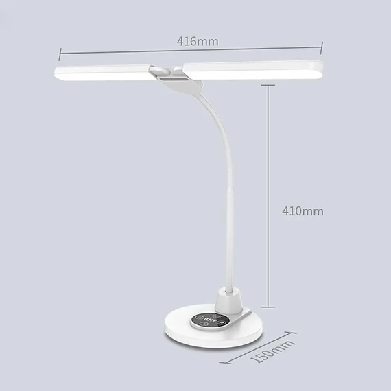 Настольная лампа для учебы и сна с беспроводной зарядкой телефона TB-29S Белый | Зображення 5