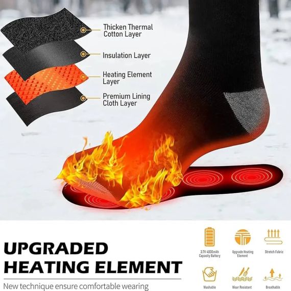 Шкарпетки з підігрівом Pinuotu для чоловіків і жінок, р. 38-44 | Зображення 2