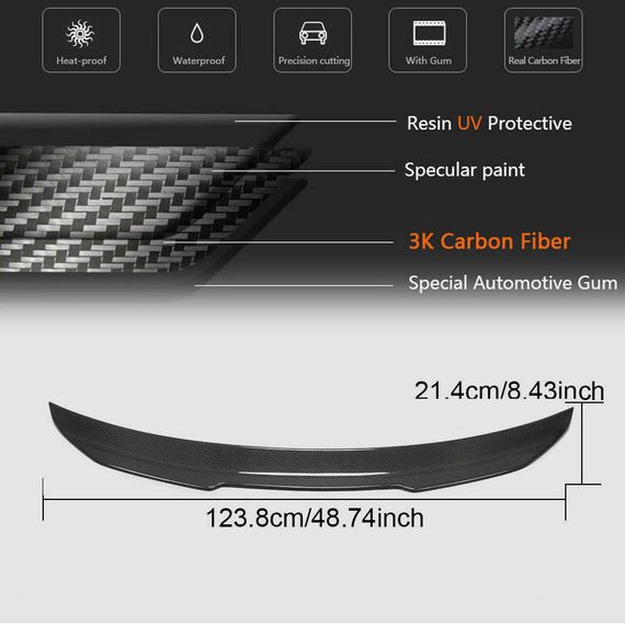 Спойлер V7 (для Sportback, Карбон) для Ауди A5 2016-2025 гг | Зображення 4