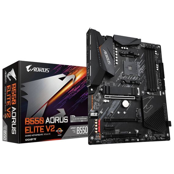 Материнская плата GIGABYTE B550 AORUS ELITE V2 sAM4 B550 4xDDR4 HDMI-DP M.2 SPDIF ATX B550_AORUS_ELITE_V2 | Зображення 1