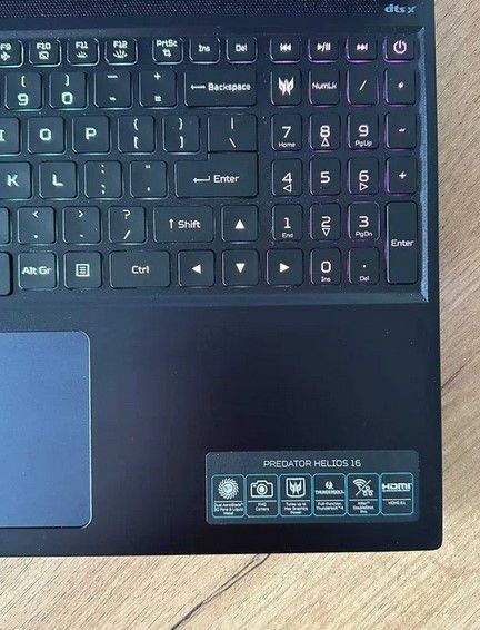 Ноутбук Acer Predator Helios 16 2K IPS 165Hz i7 13700HX 16Gb SSD 1Tb RTX 4060 Б/В | Зображення 6