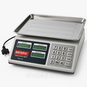Компактные весы для бизнеса 50кг Matarix MX-414, Весы для бизнеса с автономной работой OQ-14