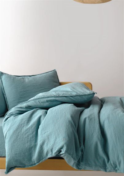 Детское постельное белье Limasso Dubrovnik Muslin Baby 100х150 см Mineral Blue | Зображення 1