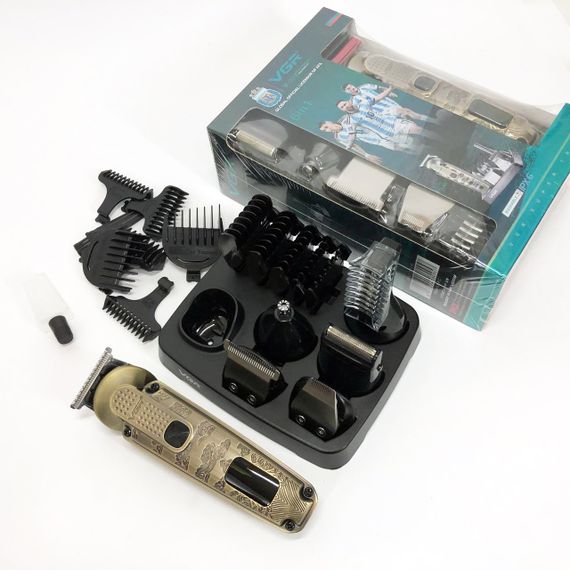 Набір для стрижки VGR 6 в 1 V-095, 16 насадок, Багатофункціональна акумуляторна машинка для стрижки | Зображення 9