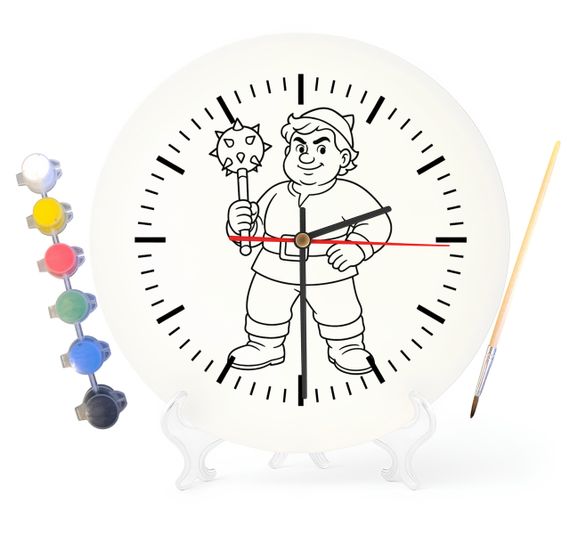 Детский набор для творчества часы-раскраска Котигорошко (по мотивам народной сказки) 30 см (Г0022)