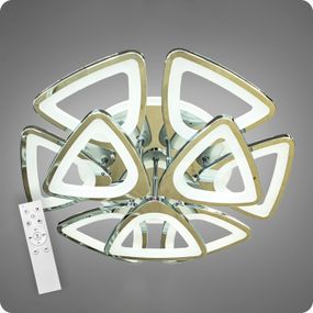 Люстра світлодіодна 517 Light 3color з пультом 232Вт Хром (01516)