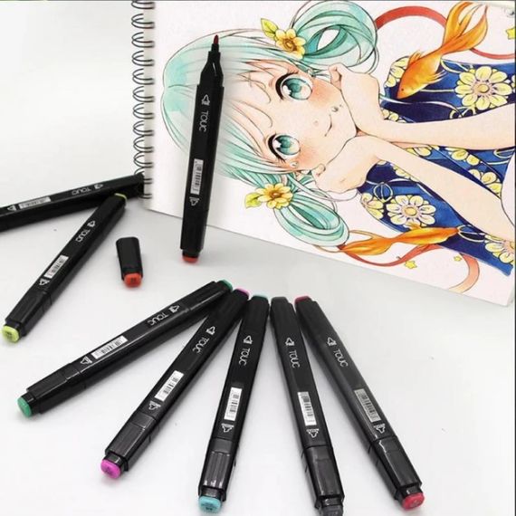 Маркеры TOUCH Sketch Marker Black 80 шт разноцветные + сумка | Зображення 4