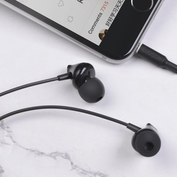 Навушники HOCO M60 Perfect sound universal earphones with mic Black | Зображення 3