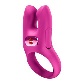 Ерекційне віброкільце з подвійною стимуляцією клітора Fun Factory NŌS CLASSIC Magenta, 2 мотори, Малиновий