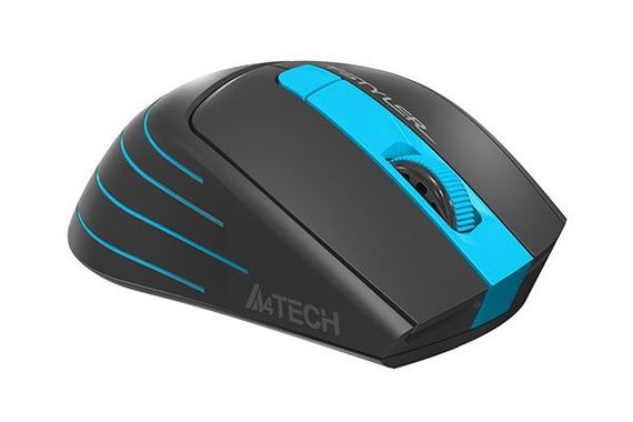 Миша бездротова A4Tech Fstyler FG30 (Blue),  USB, колір чорний+блакитний | Зображення 2