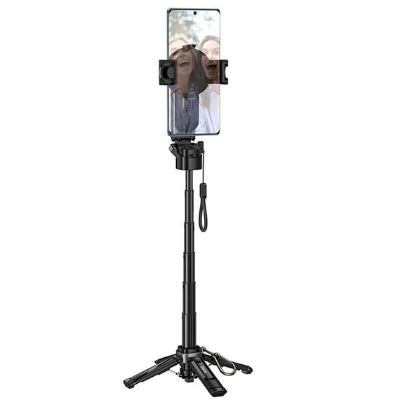 Монопод для селфи Hoco K27 Pro Magnetic Clamp 2in1 Black | Зображення 1