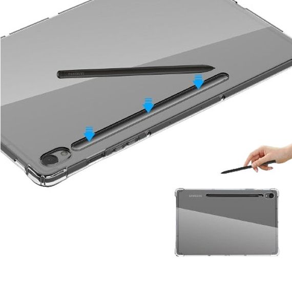 Силиконовый чехол бампер Primolux Silicone для планшета Samsung Galaxy Tab S9 (SM-X710 / SM-X716) 11"- Clear | Зображення 5