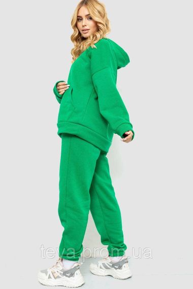 Спортивный костюм женский на флисе, цвет зеленый,  размер L-XL FA_008426 | Зображення 3