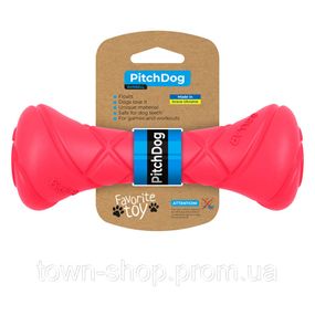 Игровая гантель для апортировки PitchDog, длина 19 см, диаметр 7 см розовый