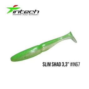 Силиконовая приманка, Съедобный силикон Intech Интеч Slim Shad 3,3"7 шт IN67