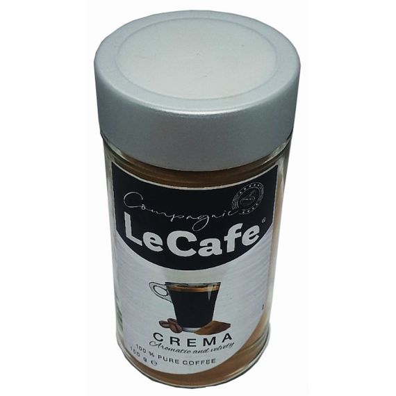 Кофе растворимый гранулированный LE Cafe Crema, 150г Польша, в стеклянной банке сублимированный