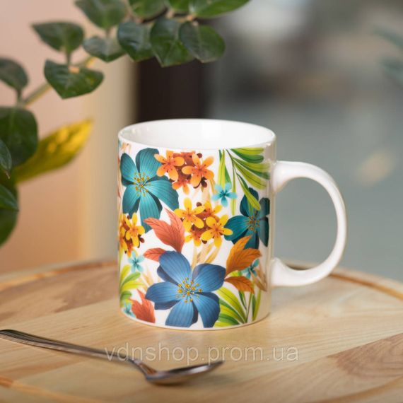 Кружка порцелянова з малюнком 400 (мл) для чая та кави RX-N240472BL | Зображення 3