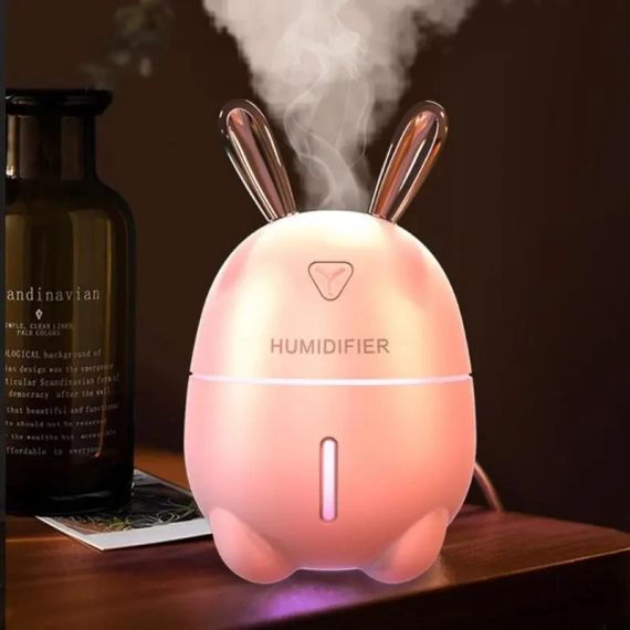 Зволожувач повітря Ультразвуковий з LED-підсвічуванням 7 кольорів живлення USB Зайчик Нічник-зволожувач 300мл | Зображення 8