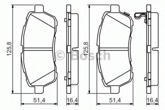 Колодка гальм. диск. FORD FIESTA VI передн. (вир-во Bosch) BOSCH 0986494574