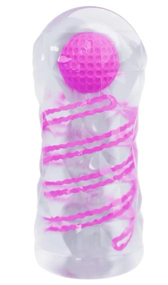 Мастурбатор с внутренней спиральной структурой и стимулирующим шариком Pretty Love - Transparent masturbator Sex Aura | Зображення 1