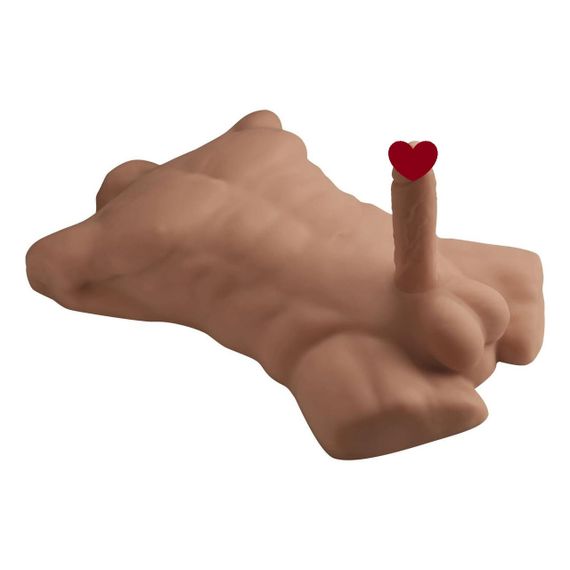 Торс с фаллоимитатором на присоске SilexD Apollo L Male Torso Caramel sexstyle