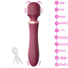 Вібратор двосторонній Babydoll Універсальний. Бордовий B2115-2