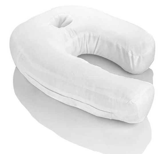 Ергономічна подушка - підкова SIDE Sleeper PRO ортопедична для шиї з простором для вуха ∙ Розумна подушка для сну на боці | Зображення 1