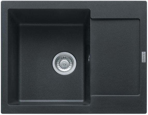 Мийка кухонна Franke Maris, фраграніт, прямокутник, з крилом, 620х500х200мм, чаша - 1, накладна, MRG 611-62, онікс (114.0381.006)