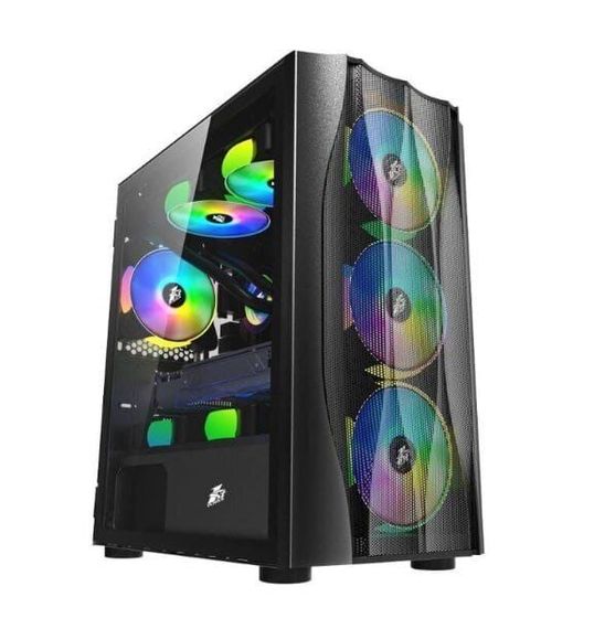 Ігровий ПК 1stPlayer X3-M-4F1 Black Tower / AMD Ryzen 5 8400F (6 (12) ядер по 4,2 - 4,7 ГГц) / 16 ГБ DDR5 / 480 ГБ SSD M.2 / nVidia GeForce RTX 5060, 8 ГБ GDDR7, 128-біт | Зображення 2