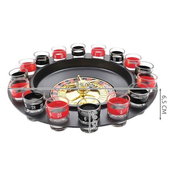 Алкогольна рулетка з чарками ігровий набір "П'яна рулетка" RQ-534 16 чарок