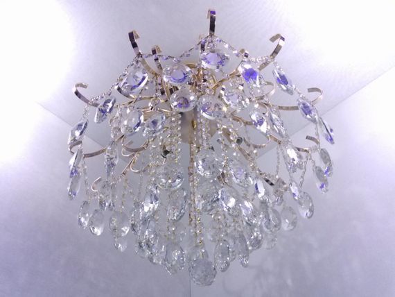 Люстра стельова кришталева 25484 Золото 60х57х57 см. | Зображення 1