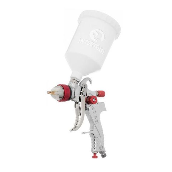 Фарбопульт пневматичний HVLP з трьома форсунками: 1,3 мм, 1,4 мм, 1,7 мм INTERTOOL PT-0153 | Зображення 1