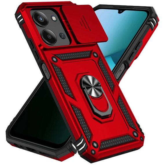 Чохол Ummi Camshield Serge Ring для Xiaomi Redmi 15C (Global) / Poco C85 (Global) Червоний / Red | Зображення 1