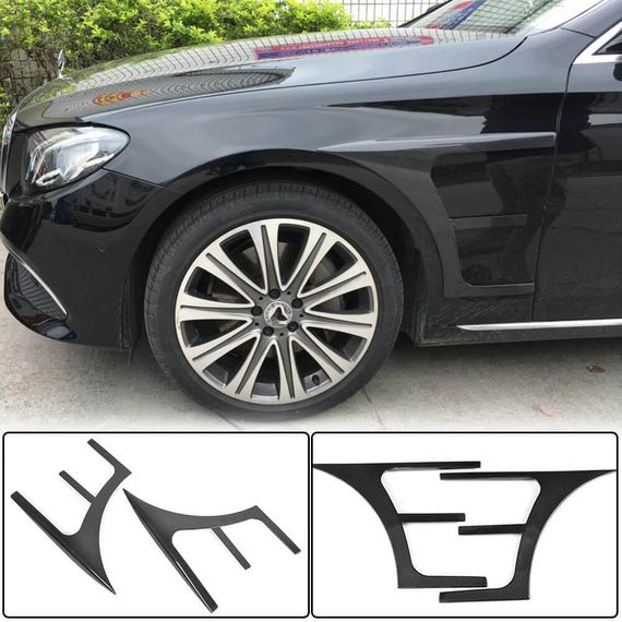 Карбоновые накладки на передние крылья (AMG-Line/E43 AMG 2016-2019) для Mercedes E-сlass W213