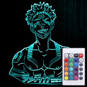 Акриловий світильник-нічник з пультом 16 кольорів Ремен Сукуна (Магична Битва) tty-n001001