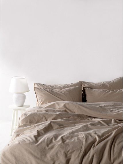 Постільна білизна Limasso Stonewashed Ranforse 160 х 220 см Oxford Tan