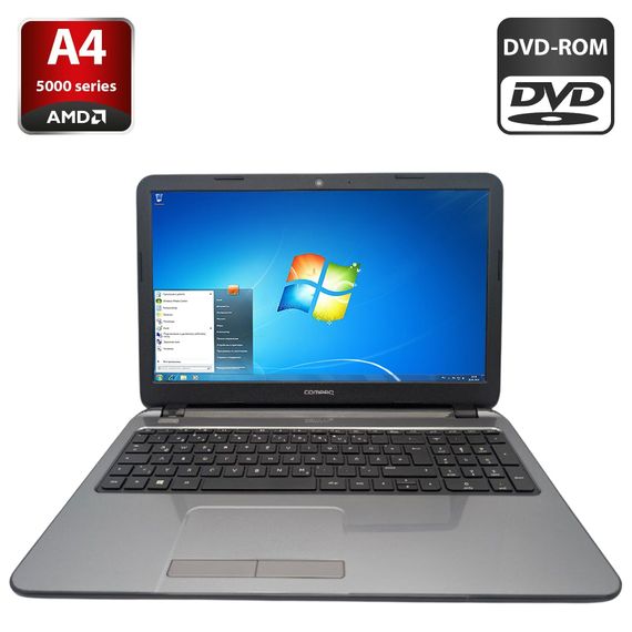 Ноутбук HP Compaq 15 / 15.6" (1366x768) TN / AMD A4-5000 (4 ядра по 1.5 GHz) / 8 GB DDR3 / 500 GB HDD / AMD Radeon HD 8330 Graphics / WebCam / DVD-ROM б/у