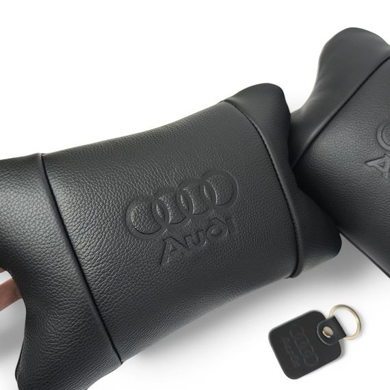 Подарок водителю Audi Ауди, Оригинальный подарок автомобилисту, Подушка для поддержки головы в машине EI-41 | Зображення 7