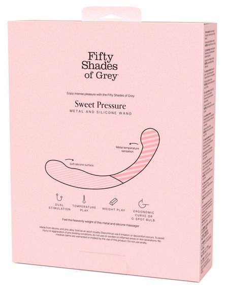Двухсторонний фаллоимитатор, массажер точки G Fifty Shades of Grey силикон и металл sexstyle | Зображення 2
