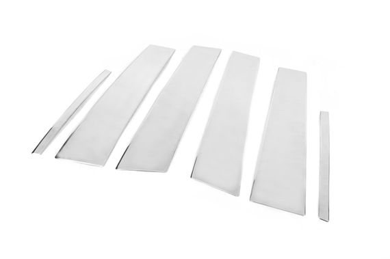 Накладки на дверные стойки (6 шт, нерж) для Mercedes A-сlass W177 2018-2024 гг | Зображення 2