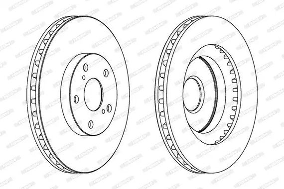 Диск гальмівний LEXUS ES, TOYOTA AURIS, FERODO (DDF1646C)