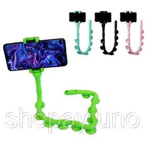 Гнучкий тримач для телефону з універсальними присосками Cute Worm Lazy Holder. Колір: зелений IT-95