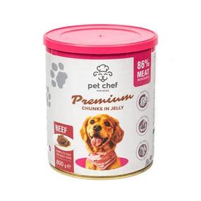 Влажный корм Pet Chef для взрослых собак, говядина 800г