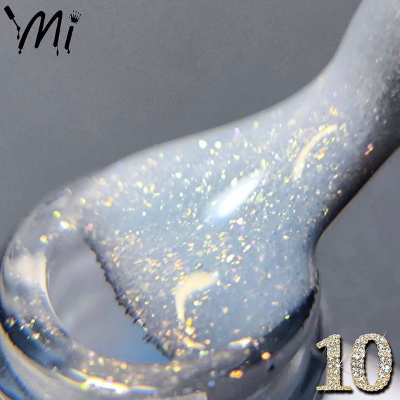Жидкий полигель Мі OPAL #10 голубой с шиммером 43мл (флакон) | Зображення 1