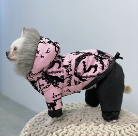 Комбінезон зі знімними штанами флок рожевий CO-26